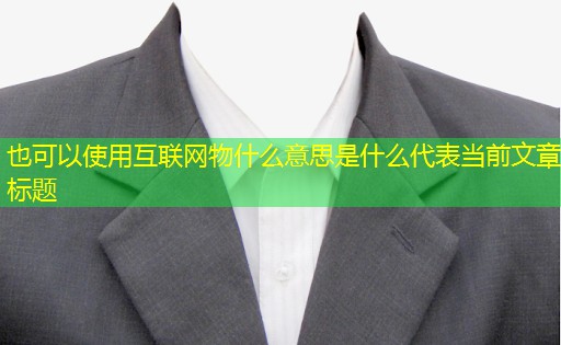 互联网物什么意思是什么